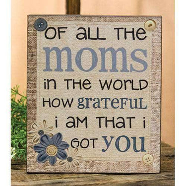 Moms Grateful Box Sign - The Fox Decor